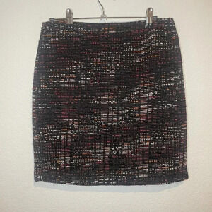 Loft Ann Taylor Womens Petite Mini Tweed Skirt Black Multicolor Size 4P